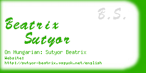 beatrix sutyor business card